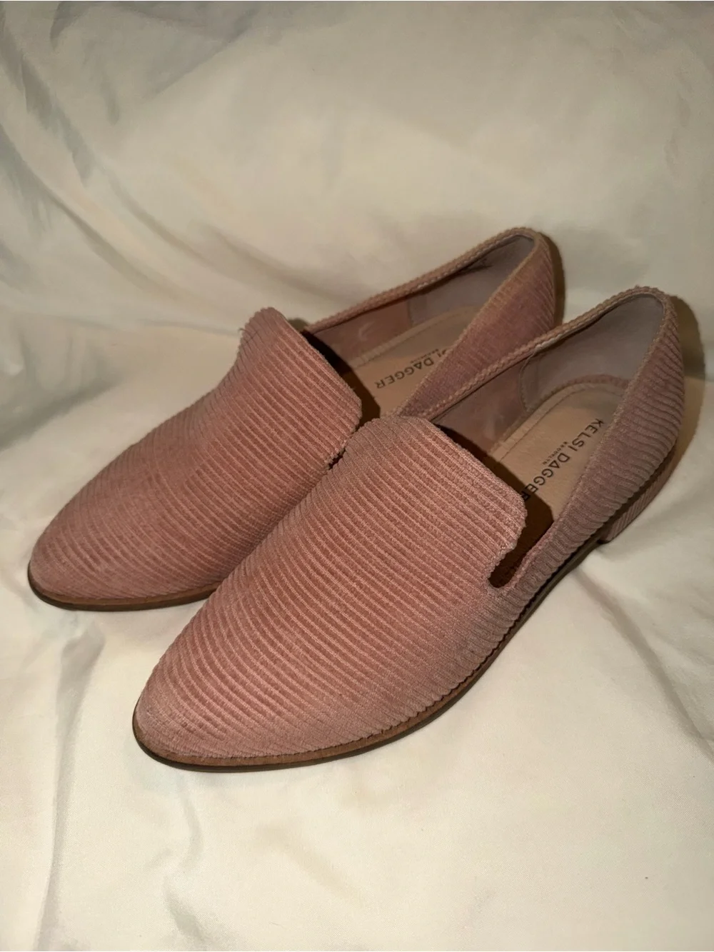 Kelsi Dagger Blush Pink Arbor Corduroy Slip-On Loafers